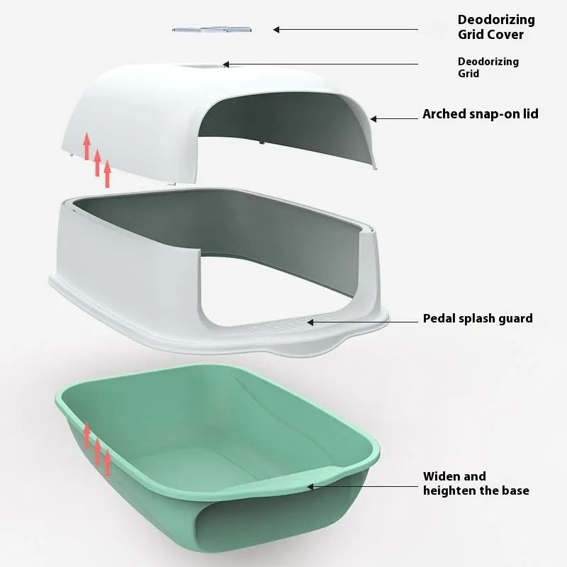 Litter Box Fully Enclosed Cat Toilet